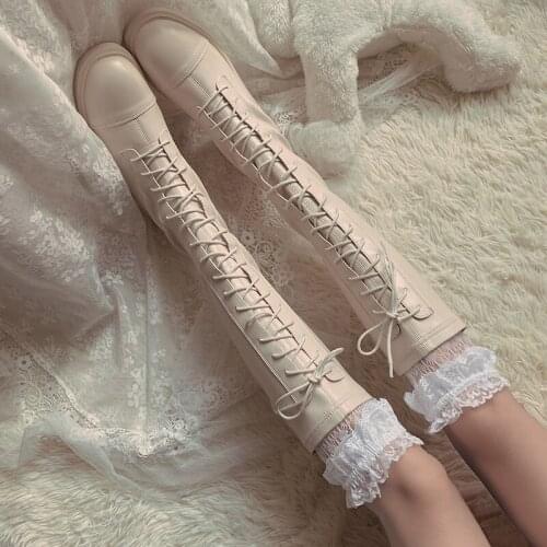 Japanese lolita cute lace pile socks boots socks lolita student girl soft sister socks