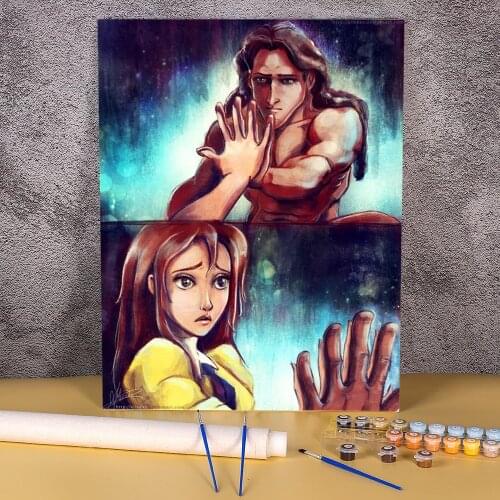 Doodles Coloring By Numbers Painting Set Oil Paints 40*50 Boards By Numbers New Design For Handicraft