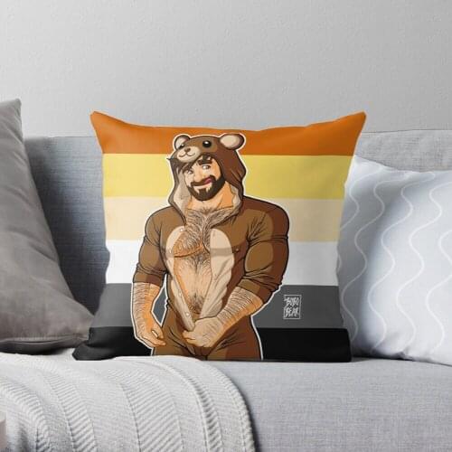 ADAM LIKES TEDDY BEARS - BEAR PRIDE Throw Pillow Cushion Cover Polyester Throw Pillows Case On Sofa Home Car Seat Decor