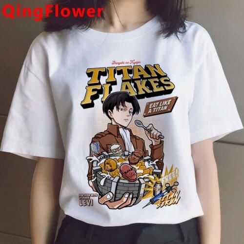 Attack on Titan Shingeki No Kyojin Titans Attack clothes t-shirt women print graphic tees women ulzzang tshirt ulzzang vintage