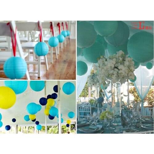 Wholesale different color for choose size 4" (10cm) wedding paper lanterns lampshade for party supplies hanging paper lanterns