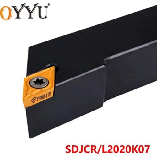 OYYU 20mm Factory Outlet SDJCR2020K07 SDJCL2020K07 Lathe Toolholder Cutting Arbor CNC Carbide Inserts Shank SDJCR Turning Cutter