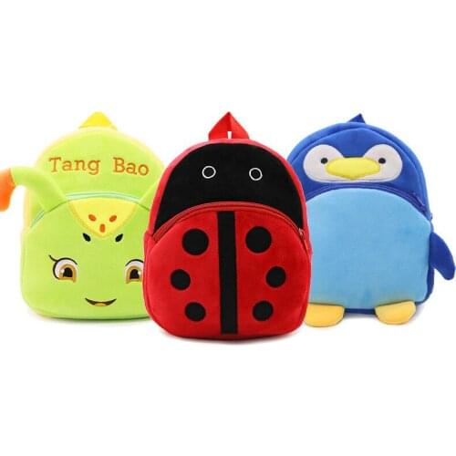 3D Cartoon Animal Plush Backpacks Kindergarten Schoolbag Kids Travel Mini Bag Children Plushie School Bags Girls Boys Bookbag