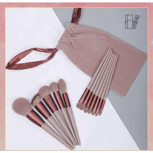 Professional 13 Piece Soft Fur Makeup Brush Set For Powder, Foundation, Concealer, Multifunctional Cosmetic Tool