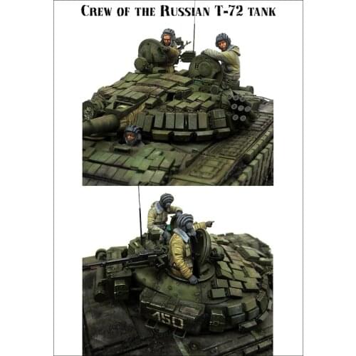 1/35 Resin Figure Model Kit CREW OF THE RUSSIAN T-72 TANK Unassambled Unpainted