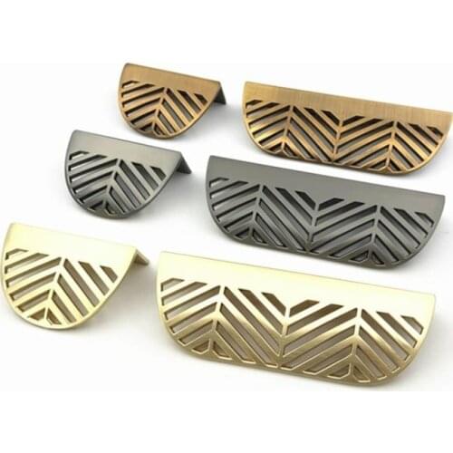Nordic Style Leaf Shaped Zinc Alloy Instagram Style Cabinet Knob Cupboard Handle Door Pull Handles Coffee Gold Leaf