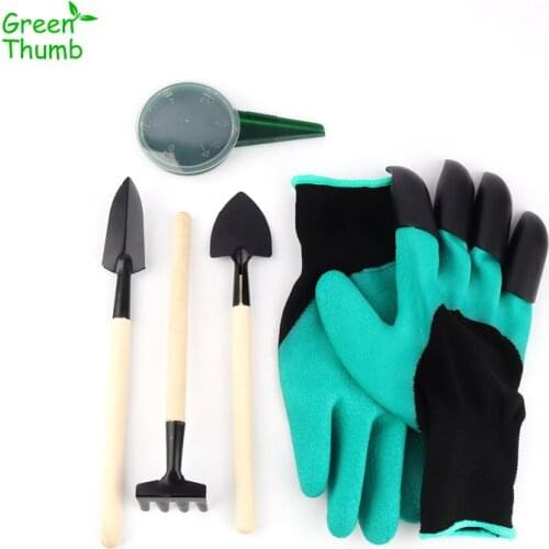 1set Seeder Mini Tools Shovel Nail Labor Protection Gloves Gardening Set Easy Dig Agriculture Home Garden