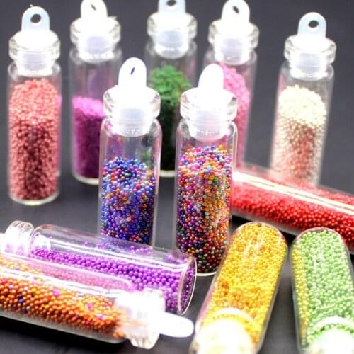 1pcs Handmade Glass Beads Craft Toys Packs Foam Decorative Colorful Balls Filler Doll Toys Wish Bottle Art Accessories Gifts
