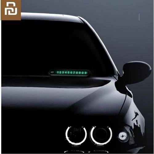 Youpin Luxury 3D aluminum alloy stop sign Push type temporary parking Digital number Luminous display