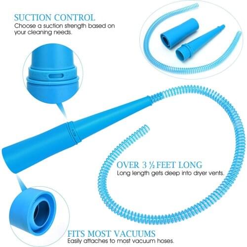 Universal Dryer Vent Vacuum Cleaner Attachment Dust Cleaner Pipe Vent Vacuum Hose Removes Lint Dust Cleaner for Washing Machine