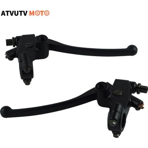 1 Pair 22mm 7/8" Universal Motorcycle Front Left And Right Brake Clutch Lever With Lens Holder For Honda CGL125 WY125 M10