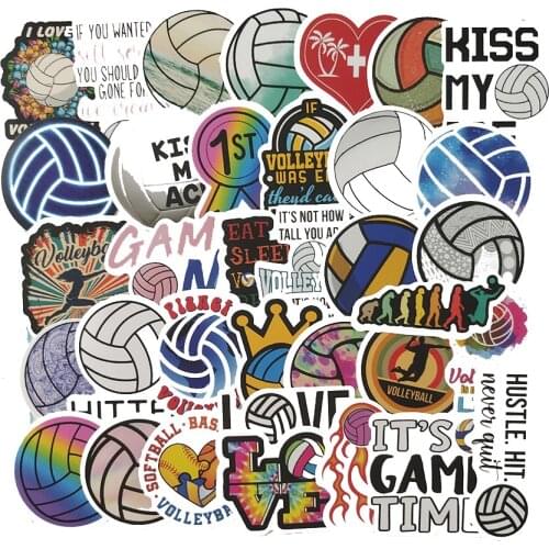 10/50pcs/Pack Volleyball Stickers aesthetic Laptop Bicycle Guitar Skateboard Waterproof stiker