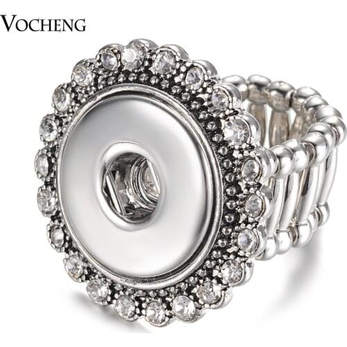 10pcs/lot Wholesale Vocheng 18mm Ginger Snap Button Rope Stretch Free Size Ginger Snap Ring NN-686*10