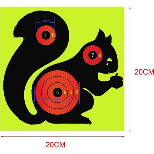 10Pack Shooting Paper Target Face Self-adhesive Splatter Reactive Targets