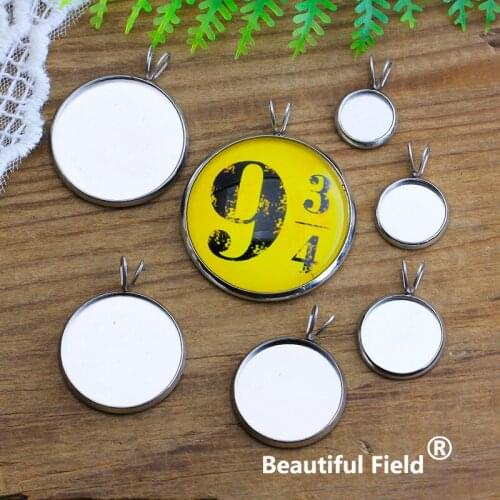 Stainless Steel 15pcs/lot Fit 8mm 12mm 14mm 16mm 18mm 20mm 25mm Cabochon Settings Round Cameo Base Blank Tray V-Shape