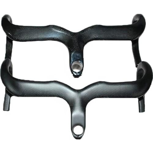 3K full Carbon fiber road Bike handlebar Integrated bicycle handlebar with stem and it can be installed with computer holder