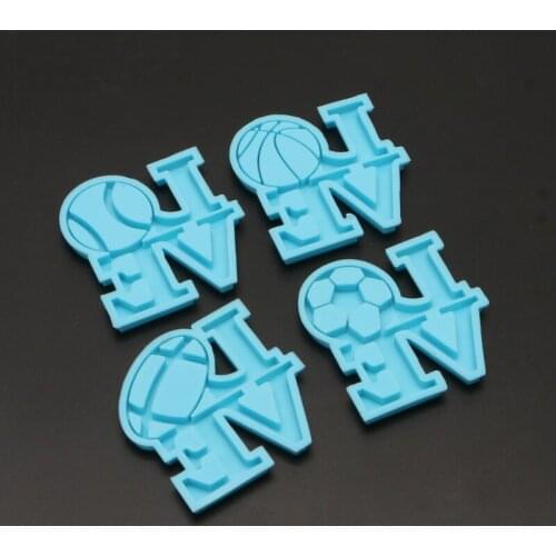 4Pcs DIY Letter Love Resin Mold Keychain Silicone Molds Kit Resin Craft Tools R7RF