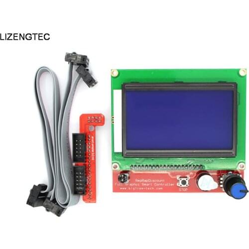 Free Shipping LIZENGTEC 12864 LCD Graphic Smart Display Controller Module for RAMPS 1.4 RepRap for Printerl Prusa Arduino