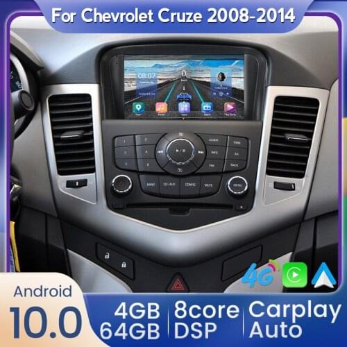 Carplay Auto DSP Android 10.0 Car DVD Player For Chevrolet CRUZE 2008-2011 2012 Radio Autoradio GPS Glonass 1 Stereo Receiver FM