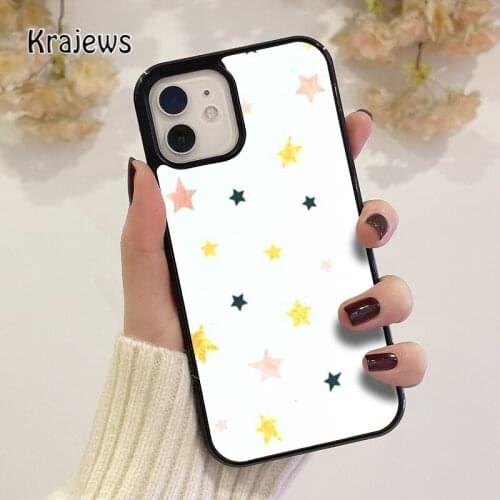 Krajews Colorful Stars coque Phone Case for iPhone 12 mini 5 6S 7 8 PLUS X XS XR 11 PRO MAX SE 2020 Back Cover Funda Shell