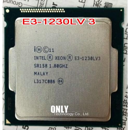 INTEL XEON E3-1230LV3 1.80GHz Quad-Core 8MB SmartCache E3-1230L V3 DDR3 DDR3L 1600 E3 1230L V3 FCLGA1150 TPD 25W 1 year warranty