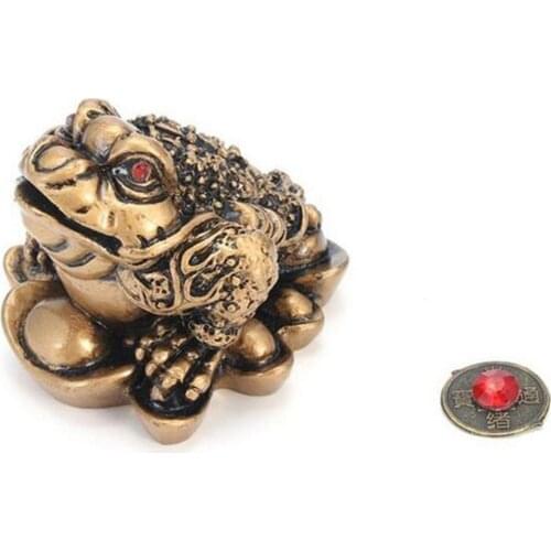 Money Lucky Fortune Wealth Chinese for Frog Toad Coin Feng Shui Home Office Decoration