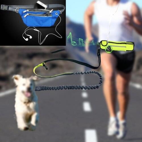 Pet Dog Elastic Belt Running Leash Set Hands Free Dog Leashes Collar Pets Accessories Puppy Dog Harness Leash For Sports Pet
