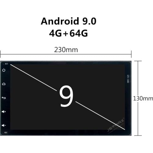 JSTMAX 9'' Android 9.0 4G+64G ISP Screen Car Radio Stereo Player For Toyota corolla fortuner estima innova Prius 2017 2018 GPS