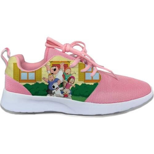 Anime Cartoon Guy Hot Funny Fashion Family Sport Running Shoes Cute Breathable Lightweight Mesh Sneakers 3D Print For Women