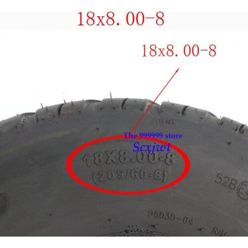 Modified 18X8.00-8 inch vacuum tyres 205/60-8 tubeless tires for Harley Electric Vehicle 8 inch ATV Go-kart thickening Road tire