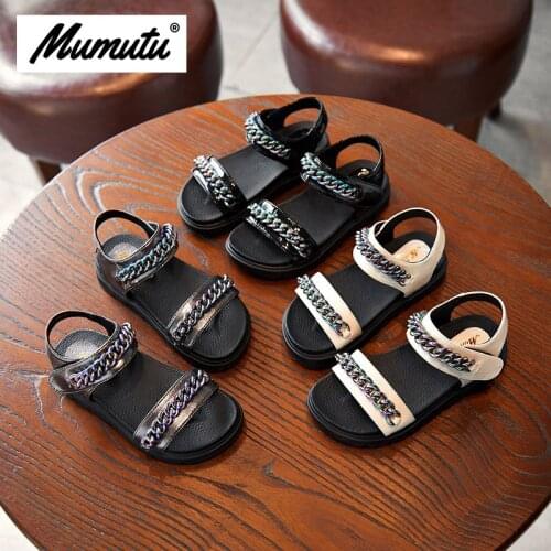 Odorless soft standard size children like girls breathable anti-wear casual light chains Girls summer scandals MM1553