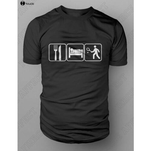 New Brand-Clothing T Shirts Eat Sleep Tenniser Squash Racket Racquetball Racquet Real Ball T-shirt New Summer Fashion