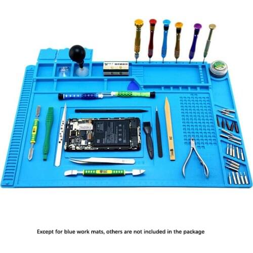 Newest ProductsS160 Magnetic Anti-Static Silicone Repair Station with Heat Insulation Silicone Pad and uninflammable Pad 45 x 30