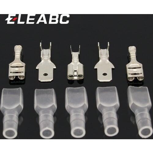 4.8mm Crimp Terminal Female Spade Connector + Male Spade Connector+ Case