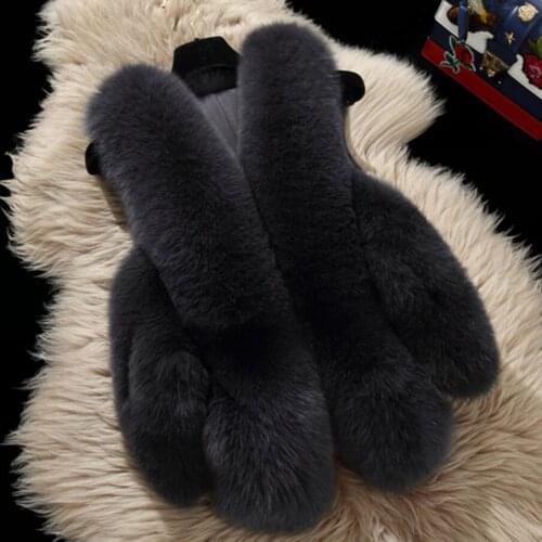 Plus size 4XL! Fashion Faux Fur Coat Winter Coat Women Waist Coat Fur Gilet Womens Fur Jacket Fur Vest For Ladies