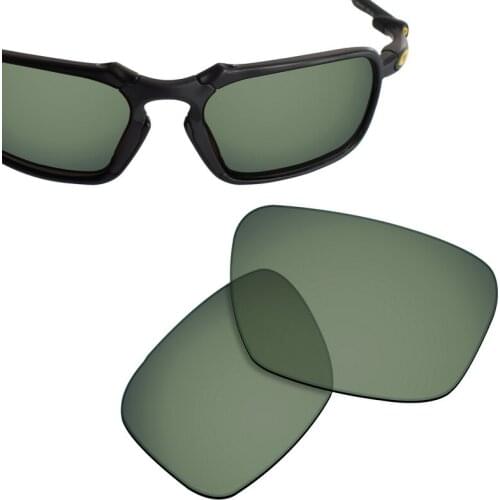 SmartVLT Replacement Lenses Polarized for Oakley Badman Sunglasses - Grey Green