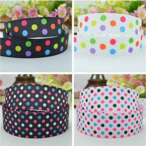 SUPWRF 16 22mm 38 50 75mm DOT cute ribbon Printed grosgrain ribbon hair bow DIY hair accessories decoration 50 Yards B0929