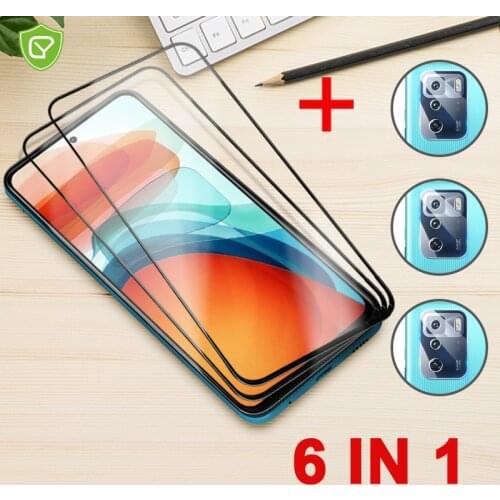 6 in 1 protective glass for xiaomi poco X3 GT screen protector lens camera tempered glass For xiao mi poco F3 GT NFC Pro