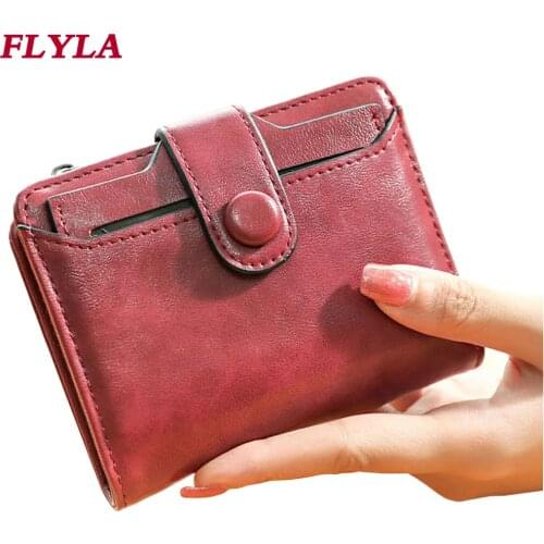 Women Wallet Short 2021new Large Capacity Detachable Card Holder Female Student Folding Coin Purse Card Holder