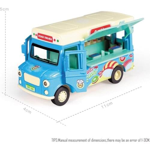 1:36 toys car Food Trucks Mini Foods Fast Food Pizza Burger Sushi toys for boys Metal Car Miniature