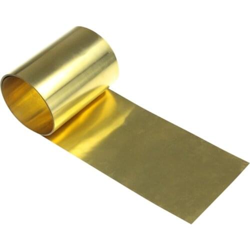 1pc 0.02-0.1mm Brass Sheet Metal Thin Foil Plate Shim Industry Home Materials for Metalworking Welding