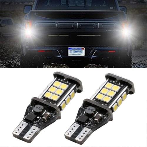 2PCS T15 W16W Super Bright 1200Lm 3030 24SMD Car Backup Reserve Lights Bulb Tail Lamp Xenon White LED Reversing Light