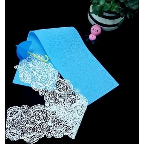 Cake 3D Mold Food Grade Silicone Mat Mould Baking Flower Mold 40*10cm Flower Lace Chocolate Mold Cake Border Decoration Tools