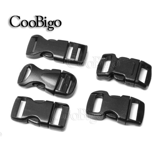 5pcs Plastic Mini Side Release Buckle 3/8"(10mm) for Paracord Bracelet Project Dogs Cats Collars Bra Belt Bag Strap Accessories