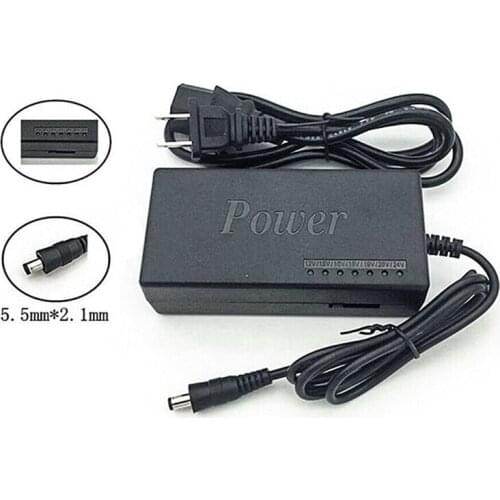 8 Detachable Plugs Laptop Charger Adapter for Sony Toshiba Acer BenQ Lenovo 96W 12-24V Professional Laptop Power Supply Chargers