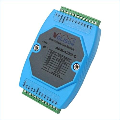 VOLISON 01 8-way / 4-way 0-20mA / 4-20mA / 0-5V / 0-10V analog quantity acquisition module Modbus RTU 16bit