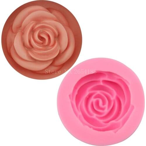Big Flower Rose Plant Silicone Fondant Soap 3D Cake Mold Cupcake Jelly Candy Chocolate Decoration Baking Tool Moulds FQ1769