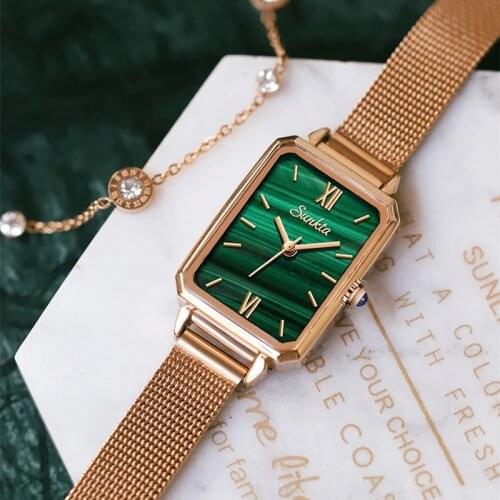 2021 Top Brand Luxury Womens Watches Japan Quartz Movement Ultra-thin Ladies Watch Rectangular Watches for Women Montre Femme