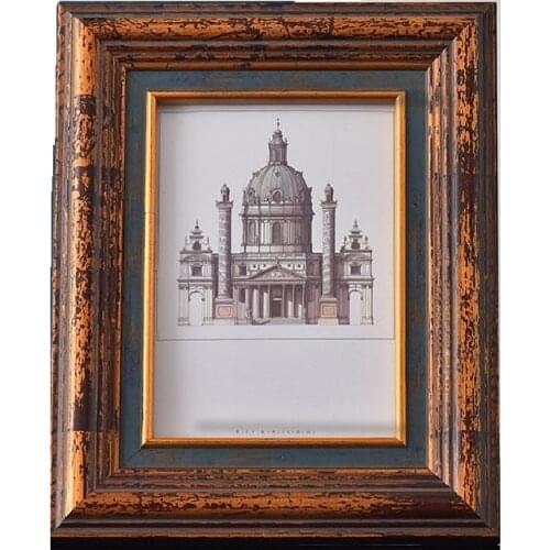 European retro photo frame creative American 7 inch photo painting frame study decoration restaurant decoration photo frame