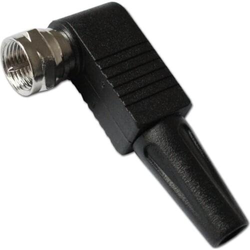 F Type Right Angle 90 Degree Male Solder Plug Connector